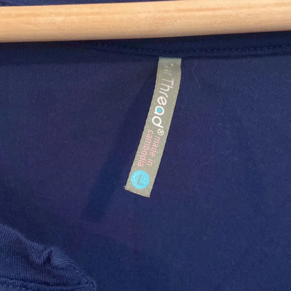 Color Thread Basic Dark Blue Top - Picture 2 of 6